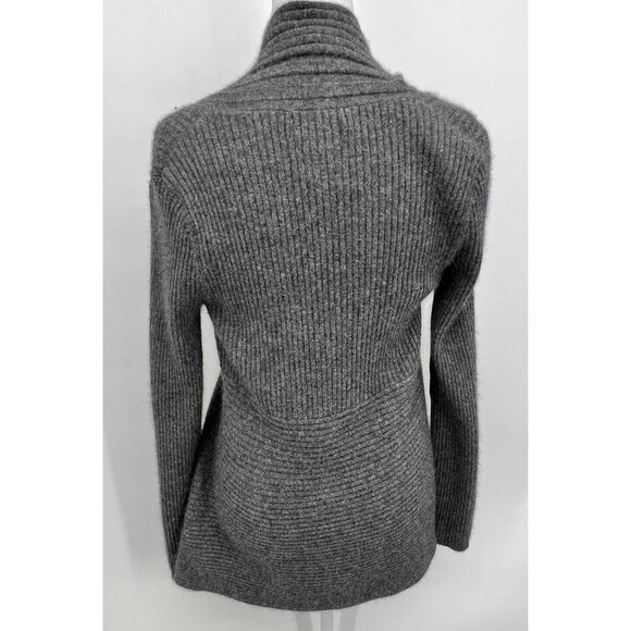 Mercer & Madison Angora Blend Open Cardigan Sweater Womens Size S Gray Rib Knit - Picture 2 of 10